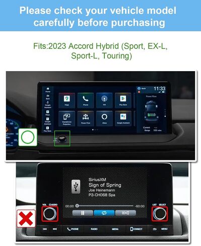 12.3" Car Screen Protector for 2023 2024 Honda Accord Accessories 9H Tempered Glass Compatible with 2023 2024 Accord Hybrid (Sport, EX-L, Sport-L, Touring) - HD Clear in Saudi Arabia
