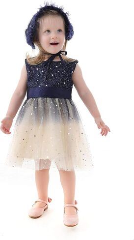 Glamulice Baby Flower Girls Sparkle Tulle Ombre Tutu Dress Baptism Christening Outfit Special Occasion Birthday Dresses in Saudi Arabia