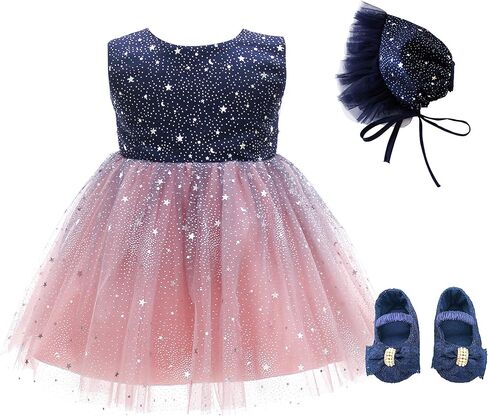 Glamulice Baby Flower Girls Sparkle Tulle Ombre Tutu Dress Baptism Christening Outfit Special Occasion Birthday Dresses in Saudi Arabia