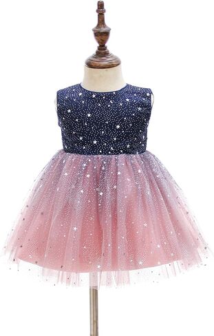 Glamulice Baby Flower Girls Sparkle Tulle Ombre Tutu Dress Baptism Christening Outfit Special Occasion Birthday Dresses in Saudi Arabia