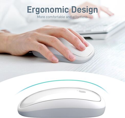 قاعدة ماوس FIDECO لجهاز Apple Magic Mouse 2، قاعدة شحن ماوس مع شاحن لاسلكي، تدعم الشحن اللاسلكي، تصميم مريح، زيادة الراحة والتحكم الكامل in Kuwait