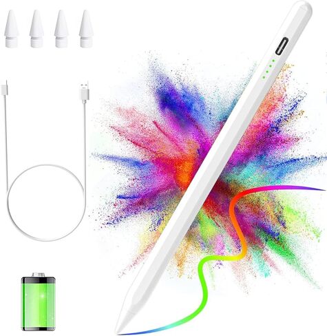 Stylus Pen for iPad 2018-2023 with Palm Rejection, Magnetic Stylus Pen, Active Pencil for iPad 10/9/8/7/6 Generation, iPad Pro 11/12.9 inch, iPad Air 5/4/3 Gen, iPad Mini 6/5 Gen (Black) in Saudi Arabia