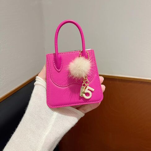 for Samsung Galaxy Z Flip 5 Case Luxury Leather Handbag Flip Phone Case Galaxy Z Flip5 Cute Girls Women Samsung Flip Z 5 Protective Cover (Rose Red) in Kuwait