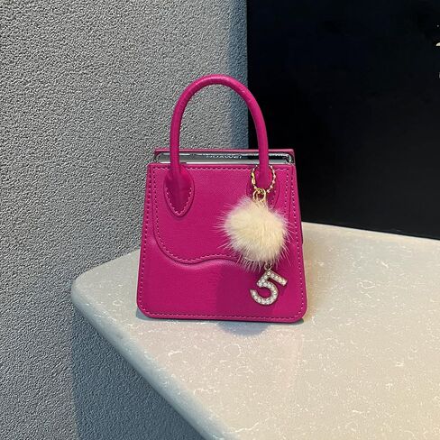 for Samsung Galaxy Z Flip 5 Case Luxury Leather Handbag Flip Phone Case Galaxy Z Flip5 Cute Girls Women Samsung Flip Z 5 Protective Cover (Rose Red) in Kuwait