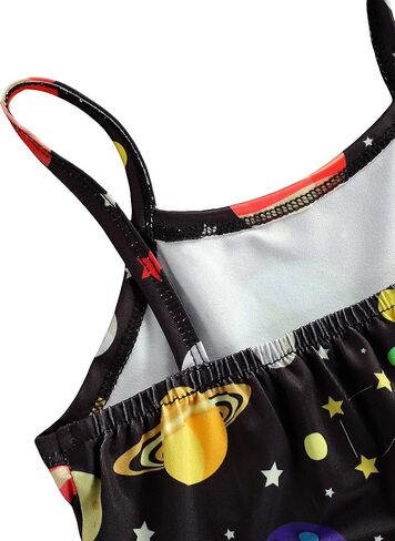 بدلة قفز صيفية للأطفال الصغار من Springcmy قطعة واحدة على شكل ديناصور بدون أكمام ومطبوعة بالزهور in Kuwait