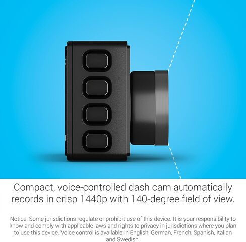 Garmin Dash Cam 57, 140-degree FOV, 1440p, Monitor Your Vehicle with Signature Constant Power Bundle in Saudi Arabia