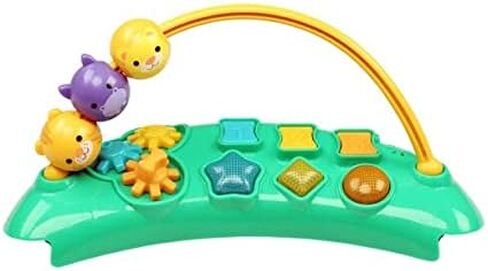 كريتيف بيبي - سترة سفاري للأطفال مع أكثر من 10 أنشطة، ألعاب حسية وخفيفة - معتمدة من JPMA، مع أقدام مطاطية مبطنة - ارتفاع قابل للتعديل in Kuwait