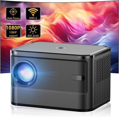【تركيز تلقائي】جهاز عرض DWQOO 4K مع واي فاي وبلوتوث، جهاز عرض A40 عالي الدقة أصلي 1080 بكسل، جهاز عرض أفلام خارجي محمول لحماية العيون لغرفة النوم المنزلية متوافق مع الهاتف الذكي، HDMI، USB، AV، الكمبيوتر المحمول in Kuwait