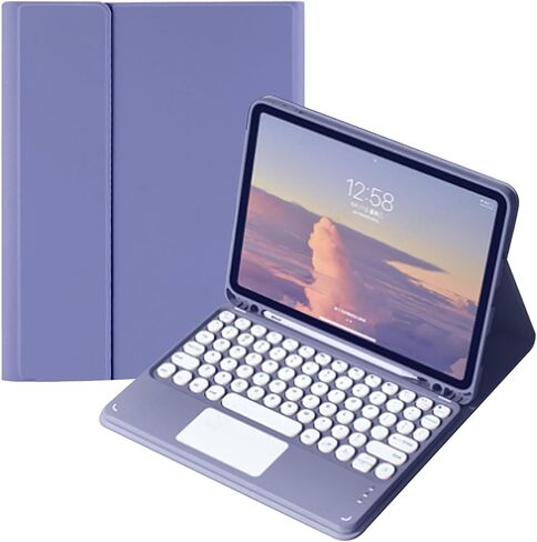 Keyboard Case with Touchpad for iPad Pro 13-inch (M4) 2024, Smart Keyboard Folio Cover with Pencil Holder, Multi-Touch Trackpad, Detachable Keyboard for iPad Pro13 inch (2024), Purple in Saudi Arabia