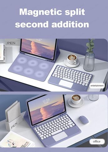 Keyboard Case with Touchpad for iPad Pro 13-inch (M4) 2024, Smart Keyboard Folio Cover with Pencil Holder, Multi-Touch Trackpad, Detachable Keyboard for iPad Pro13 inch (2024), Purple in Saudi Arabia