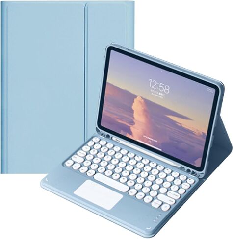 حافظة لوحة مفاتيح مع لوحة لمس لجهاز iPad Pro 13 بوصة (M4) 2024، غطاء فوليو للوحة المفاتيح الذكية مع حامل أقلام، لوحة تتبع متعددة اللمس، لوحة مفاتيح قابلة للفصل لجهاز iPad Pro 13 بوصة (2024)، أرجواني in Kuwait