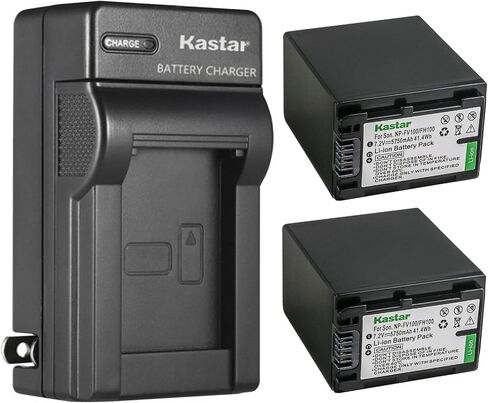 Kastar NP-FH100 AC Wall Battery Charger Replacement for Sony HDR-XR105, HDR-XR106, HDR-XR200, HDR-XR500, HDR-XR520 HXR-MC1, DCR-DVD103, DCR-DVD105, DCR-DVD106, DCR-DVD108 Camcorder in Saudi Arabia