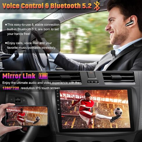 راديو ستيريو للسيارة 4G+64G لـ 2010 2011 2012 2013 Mazda 3، 9 بوصة Android 12 شاشة تعمل باللمس مع CarPlay اللاسلكي، Android Auto، GPS Navi، 5G WiFi، Bluetooth 5.2، كاميرا خلفية عالية الدقة، SWC، راديو FM in Saudi Arabia