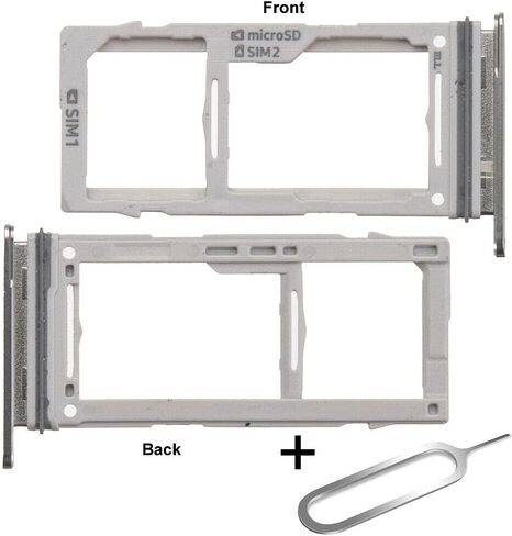 Dual SIM Card Tray Slot Holder Replacement for Samsung Galaxy S10E G970 Sim Card Tray with Open Eject Pin (All Carriers) (Black) in Saudi Arabia