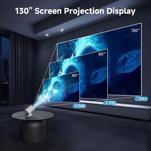 Mini Projector with Android 11，Portable Projector WiFi BT 5.2，Smart Outdoor Moive Projector Theater Compatible with Phone/TV Stick/Laptop in Saudi Arabia