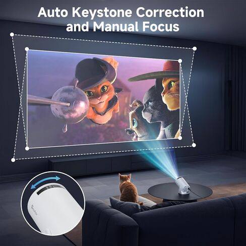 Mini Projector with Android 11，Portable Projector WiFi BT 5.2，Smart Outdoor Moive Projector Theater Compatible with Phone/TV Stick/Laptop in Saudi Arabia