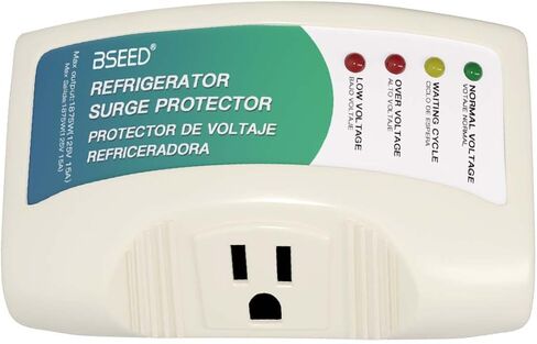 BSEED Voltage Protector Electronic Surge Protector Outlet, Wall Surge Protector for Big Refrigerators 27 cu. ft. or More Home Appliance Against High & Low Voltage, Brownouts & Spikes 1875W 15A 1 Pack in Saudi Arabia
