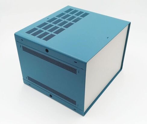 علبة صندوق الضميمة الإلكترونية DIY 5U 219 × 279 × 305 ملم. الألومنيوم الأزرق الكامل in Kuwait