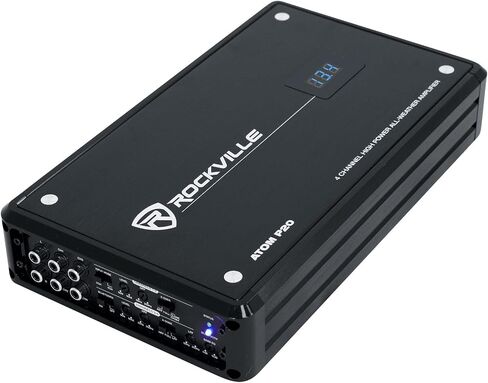 Rockville Atom P20 Marine/ATV/Car Bluetooth Amplifier 1600w Peak/440w RMS 4 Channel w/Volt Meter, Black in Kuwait