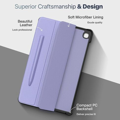 MoKo Case for Galaxy Tab S6 Lite 10.4 Inch 2024 2022 2020 (Model: SM-P620/P625/P613/P619/P610/P615/P617) with Built-in S Pen Holder, Slim Tri-Fold Soft TPU Cover with Auto-Wake/Sleep - Denim Black in Saudi Arabia