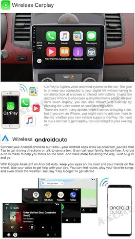 ASURE راديو ستيريو للسيارة مقاس 9 بوصة مع Carplay لاسلكي Android ترقية تلقائية لكيا سول 2008-2012، 4Core 2G+32G نظام Android GPS Navigation Head Unit، 1280x800 HD شاشة تعمل باللمس مشغل فيديو الوسائط المتعددة in Saudi Arabia