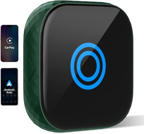 2 in 1 Wireless CarPlay and Wireless Android Auto Adapter,Wireless Android Auto Dongle for Factory Wired CarPlay Cars,Plug & Play,Convert Wired to Wireless,Auto Connect, Dark Green in Saudi Arabia
