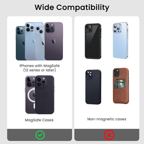 حامل حلقة هاتف مغناطيسي من ORNARTO، مقبض هاتف مع مسند قابل للتعديل، حامل حلقة هاتف خلوي معدني مصقول متوافق مع سلسلة iPhone 15/14/13/12 - أرجواني in Kuwait