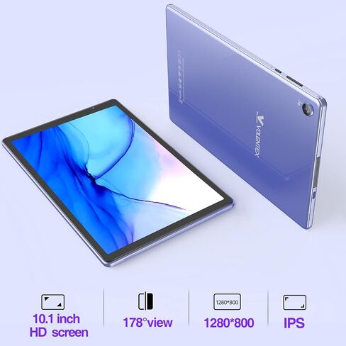 10 Inch Tablet Android 14 Tablet PC, Tablets with 32GB ROM 512GB Expand, Quad Core Processor, WiFi 6, 10.1'' IPS HD Display, 6000mAh Battery, Dual Camera,Type C (Black) in Saudi Arabia