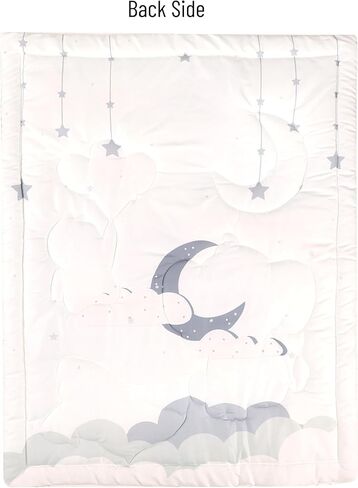 Dinosaurs Crib Quilt for Baby Boys and Girls | Microfiber Crib Comforter for Standard Size Crib | Super Soft Reversible Baby Quilted Blanket in Saudi Arabia