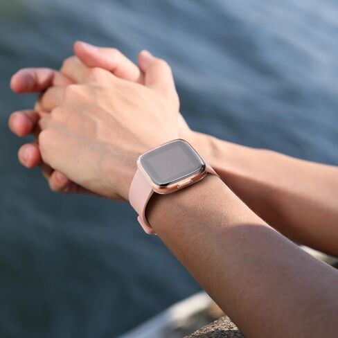 واقي شاشة Meliya مكون من 3 قطع لـ Fitbit Versa 2 (ليس لـ Versa 1/Versa Lite/Versa SE)، غطاء حماية شامل من مادة TPU وملحقات ممتصة للصدمات لساعة Fitbit Versa 2 الذكية in Kuwait