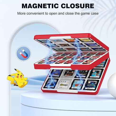 MoKo 60 Slots Game Card Case for Nintendo Switch/Switch OLED/3DS/2DS, Portable 3DS Game Case, 24 Slots for 3DSXL/DS/DSi Cards & 36 Slots for SD Cards w/ Magnetic Closure, Game in Saudi Arabia