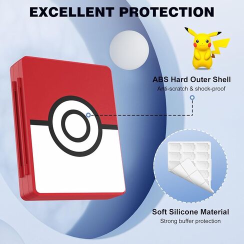 MoKo 60 Slots Game Card Case for Nintendo Switch/Switch OLED/3DS/2DS, Portable 3DS Game Case, 24 Slots for 3DSXL/DS/DSi Cards & 36 Slots for SD Cards w/ Magnetic Closure, Game in Saudi Arabia
