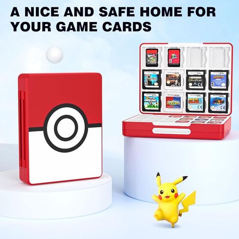 MoKo 60 Slots Game Card Case for Nintendo Switch/Switch OLED/3DS/2DS, Portable 3DS Game Case, 24 Slots for 3DSXL/DS/DSi Cards & 36 Slots for SD Cards w/ Magnetic Closure, Game in Saudi Arabia