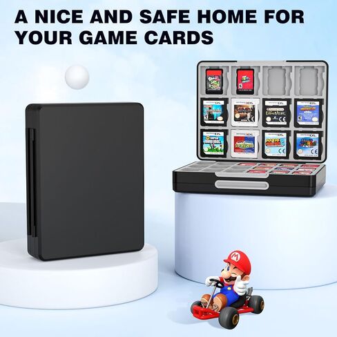 MoKo 60 Slots Game Card Case for Nintendo Switch/Switch OLED/3DS/2DS, Portable 3DS Game Case, 24 Slots for 3DSXL/DS/DSi Cards & 36 Slots for SD Cards w/ Magnetic Closure, Game in Saudi Arabia