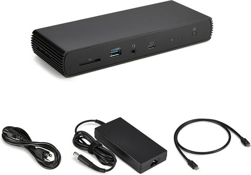 Amazon Basics Thunderbolt4/USB4 Docking Station, 3X Downstream TBT4 (Dual Display), 1xUSB A 3.1, Black, ‎4.76 x 2.84 x 0.86 inches in Saudi Arabia
