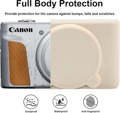 BOVKE Silicone Camera Case for Canon PowerShot SX740 / SX730 Digital Camera, SX740 HS Soft Protective Case Cover Rubber Camera Slim Fit Sleeve with Removable Lens Cover, Jelly Pink in Kuwait