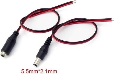 10 أزواج 5.5 مللي متر x 2.1 مللي متر تيار مستمر كابل الطاقة DC12V-48V 6A المقابس ذكر أنثى موصلات للكاميرا الأمن ضفيرة محول الطاقة موصلات in Kuwait