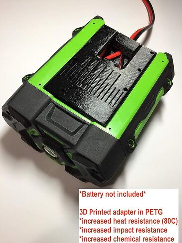 محول بطارية لبطاريات EGO 56V - 10AWG مطورة، مقاوم للصدمات والحرارة، تصنيف UL، سلك بطول 2 قدم، هيكل PETG - تأمين رحلتك بثقة (صنع في الولايات المتحدة الأمريكية، أسود)! in Saudi Arabia