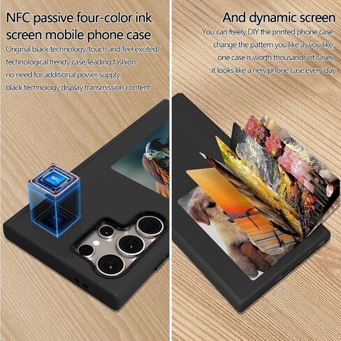 Four color ink screen Photo Phone Case-Picture Phone Case, NFC Transmission, Screen Protective Smart Phone Case Compatible with Samsung S24ultra Long Lasting Imaging Display（2024 White in Saudi Arabia