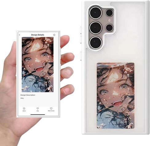Four color ink screen Photo Phone Case-Picture Phone Case, NFC Transmission, Screen Protective Smart Phone Case Compatible with Samsung S24ultra Long Lasting Imaging Display（2024 White in Saudi Arabia