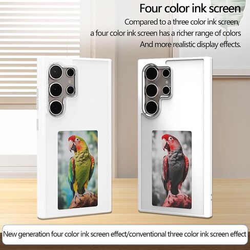 Four color ink screen Photo Phone Case-Picture Phone Case, NFC Transmission, Screen Protective Smart Phone Case Compatible with Samsung S24ultra Long Lasting Imaging Display（2024 White in Saudi Arabia
