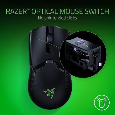 ماوس الألعاب اللاسلكي Razer Viper Ultimate Hyperspeed الأخف وقاعدة شحن RGB (متجدد) in Saudi Arabia