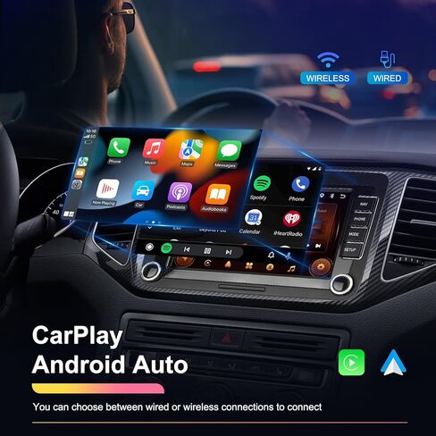 راديو ستيريو للسيارة 2G+64G لسيارة Volkswagen VW Jetta Tiguan Beetle Passat Golf Polo Android 13 راديو مع CarPlay Android Auto 7 بوصات تعمل باللمس وراديو سيارة بلوتوث مع GPS WiFi FM كاميرا احتياطية in Saudi Arabia