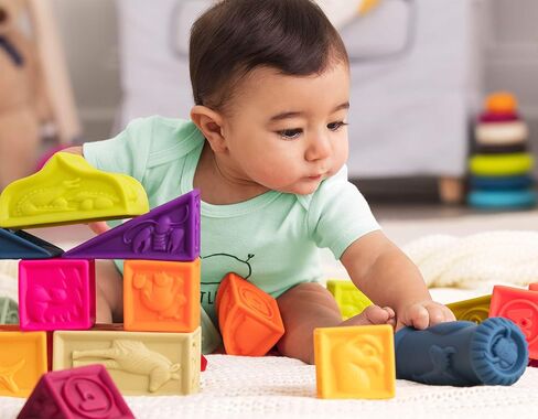 B. toys- Alphabetical Sort & Stack Developmental Baby Blocks- 26 soft blocks for kids & babys- Elemenosqueeze- 6 months + in Saudi Arabia
