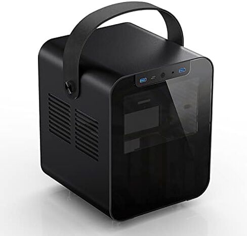 حقيبة ألعاب Jonsplus BO 100 Mini-ITX، لوحة أمامية من الزجاج المقسى، فضية أو سوداء من سبائك المغنيسيوم/الألومنيوم، حزام جلدي، تدعم 120 مم AIO أو مبرد الهواء (Unobtanium)، BO100-G فضي in Saudi Arabia