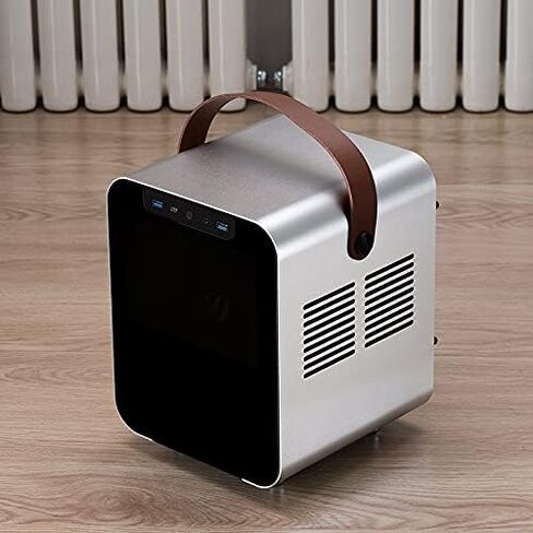 Jonsplus BO 100 Mini-ITX Gaming Case Tempered Glass Front Panel, Sandblasted Silver or Black Magnesium/Aluminum Alloy, Leather Strap, Supports 120mm AIO or Air Cooler (Unobtanium), BO100-G Silver in Saudi Arabia