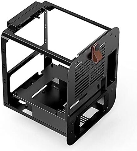 حقيبة ألعاب Jonsplus BO 100 Mini-ITX، لوحة أمامية من الزجاج المقسى، فضية أو سوداء من سبائك المغنيسيوم/الألومنيوم، حزام جلدي، تدعم 120 مم AIO أو مبرد الهواء (Unobtanium)، BO100-G فضي in Saudi Arabia