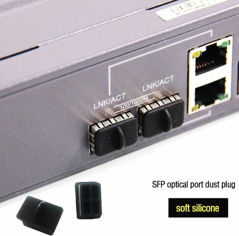10pcs SFP Port Anti Dust Cover Cap SFP Dustproof Plug Soft Silicone Protector,Dust and Moisture Proof, Protect Ports,for Ethernet Switch Router and Network Interface (Transparent) in Saudi Arabia