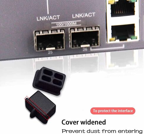 10pcs SFP Port Anti Dust Cover Cap SFP Dustproof Plug Soft Silicone Protector,Dust and Moisture Proof, Protect Ports,for Ethernet Switch Router and Network Interface (Transparent) in Saudi Arabia
