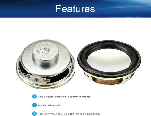 Fielect DIY Magnetic Speaker 3W 8 Ohm 50mm Diameter Round Shape Replacement Loudspeaker 1pcs in Saudi Arabia